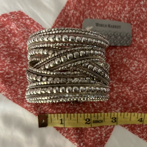 World Market NWT Silver Cuff Bracelet - Picture 4 of 6